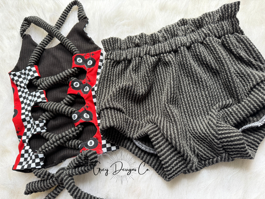 Lenny top + paperbag waist shorties 2T