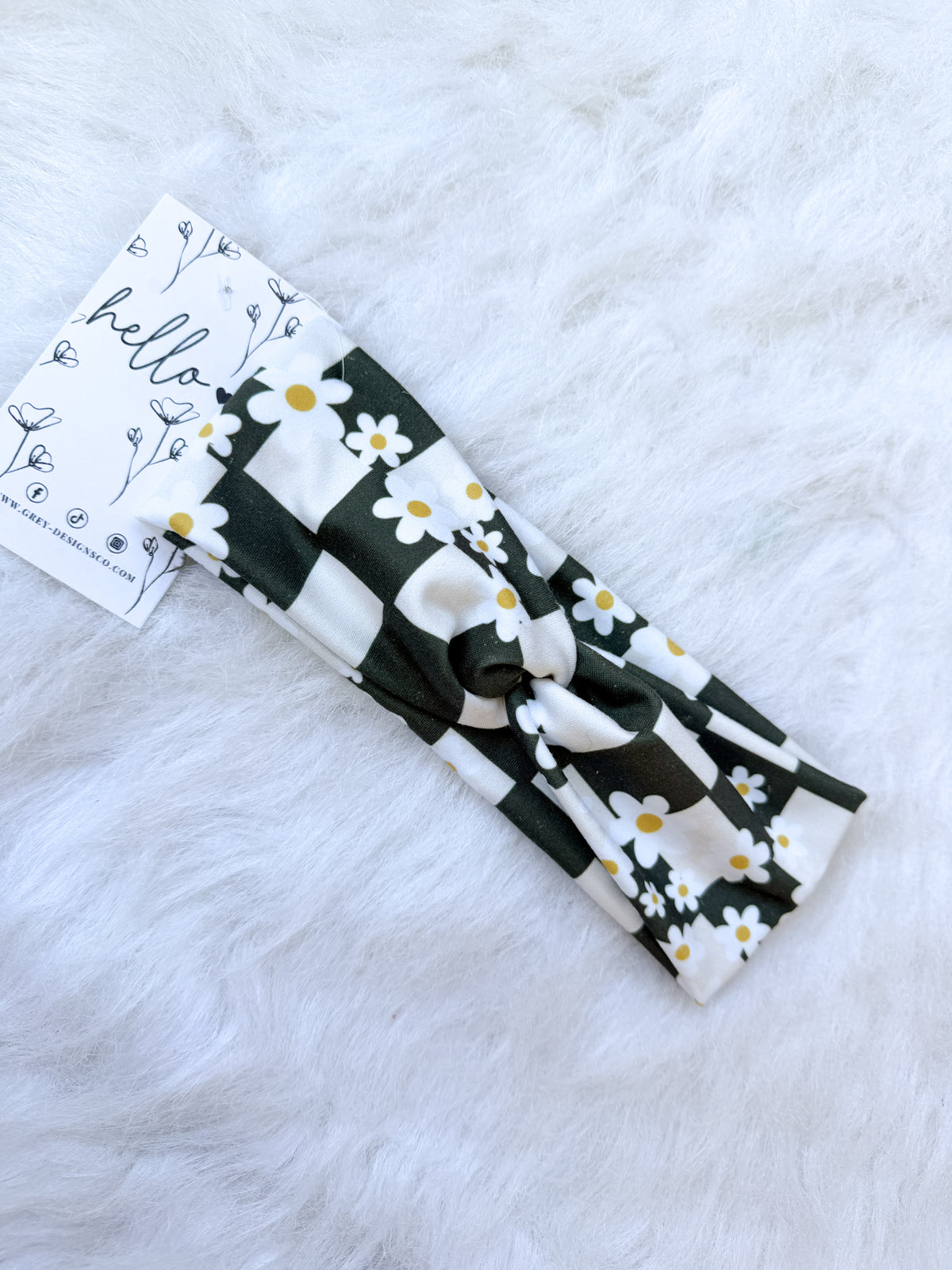 Daisy checker headbands