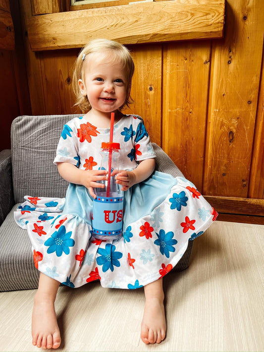 Custom Magnolia tiered dress