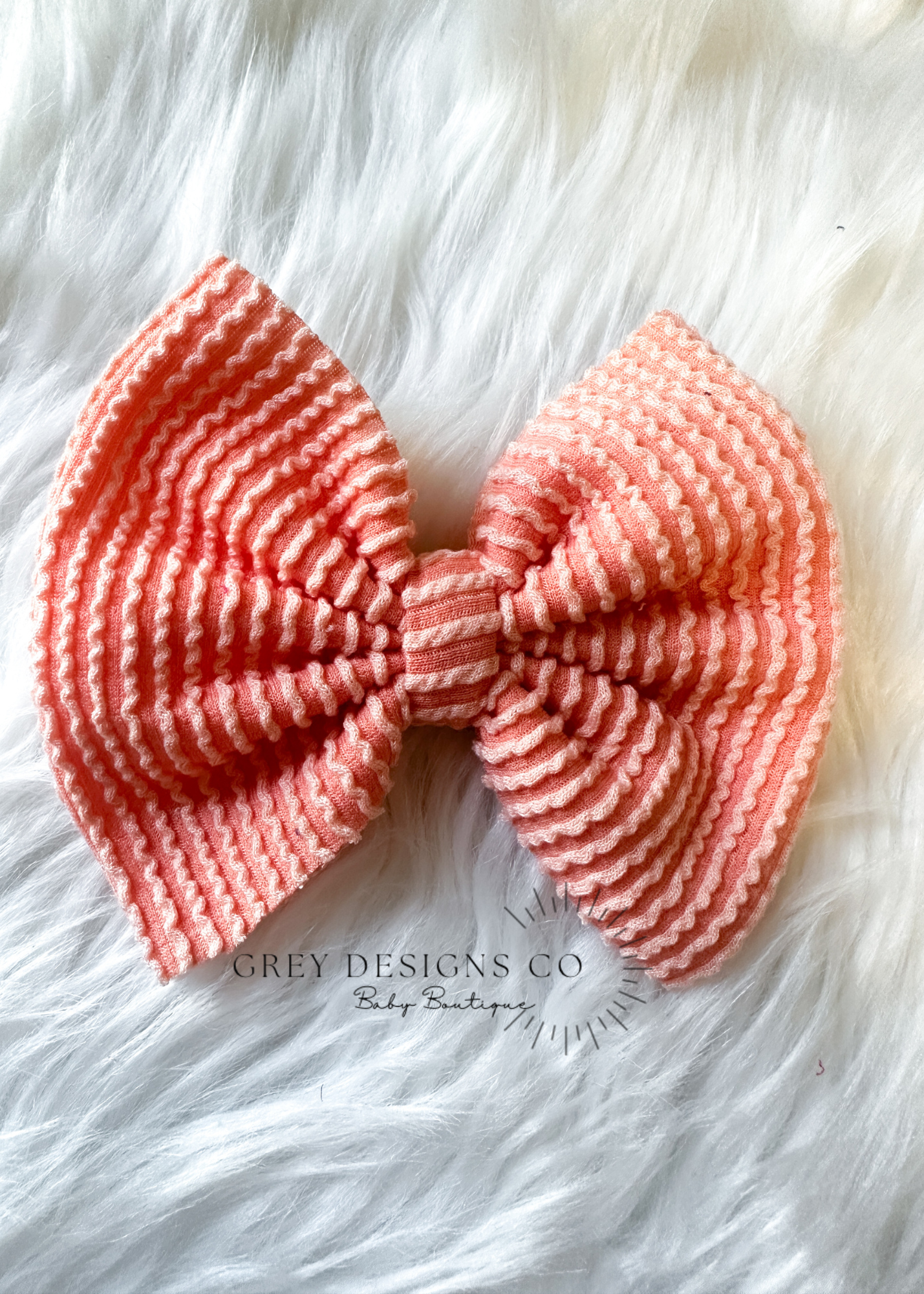 Peach fuzz bows
