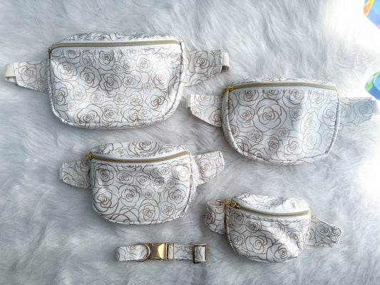 Gold rose bum bag