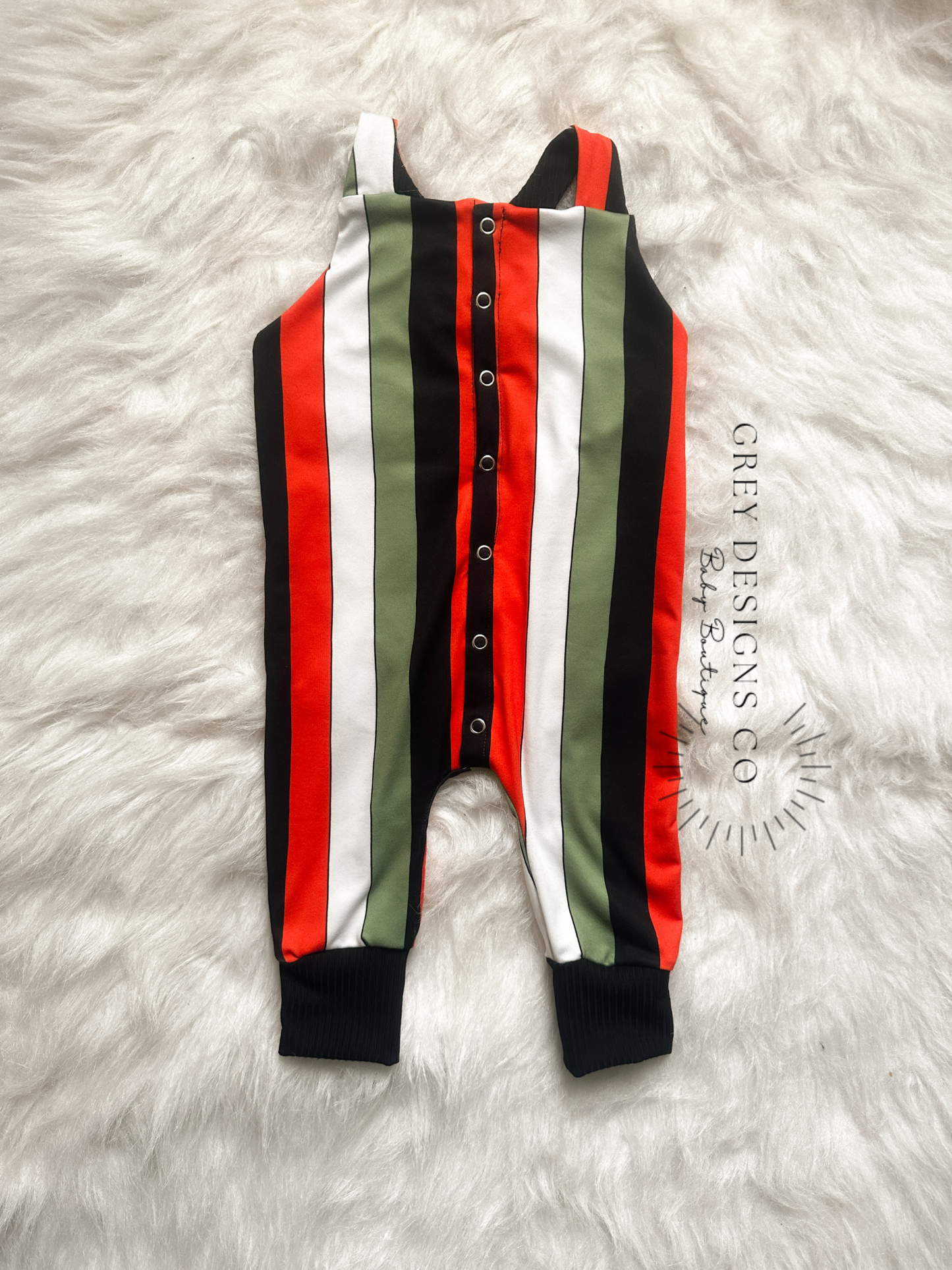 Striped overall multi sizes