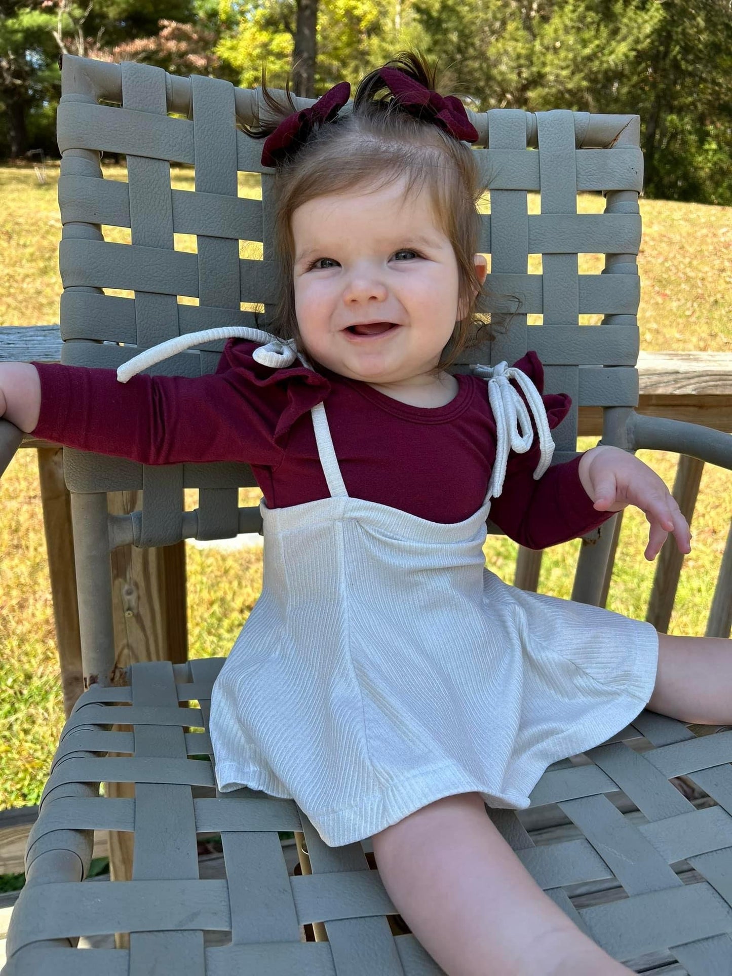 Cream Tie Skirt 0-3 & 3T