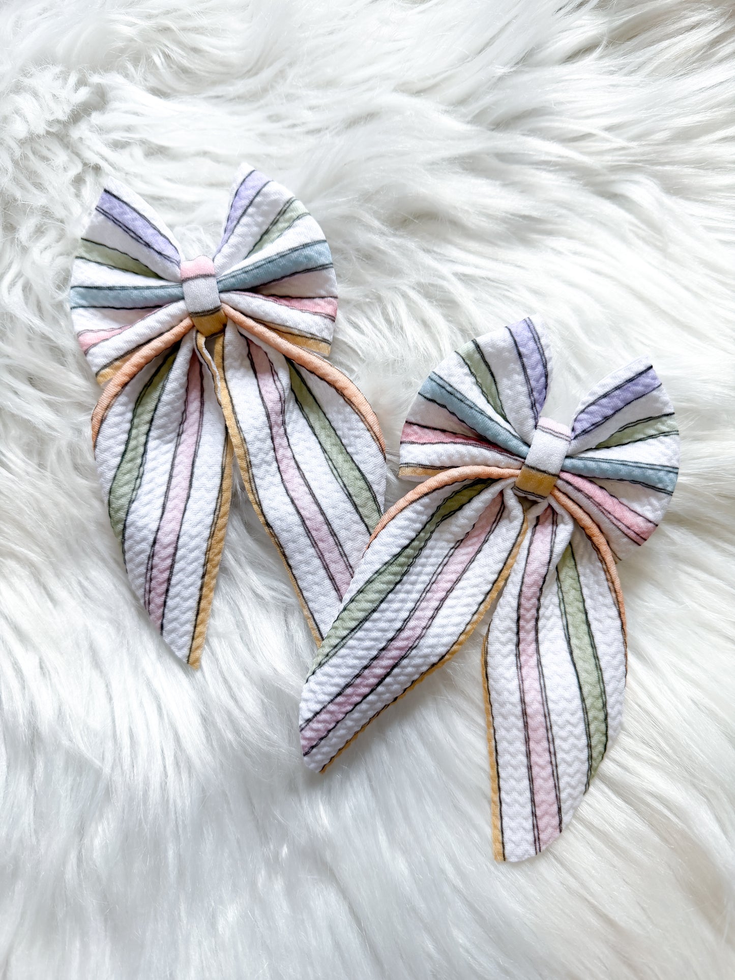 Spring stripe bows