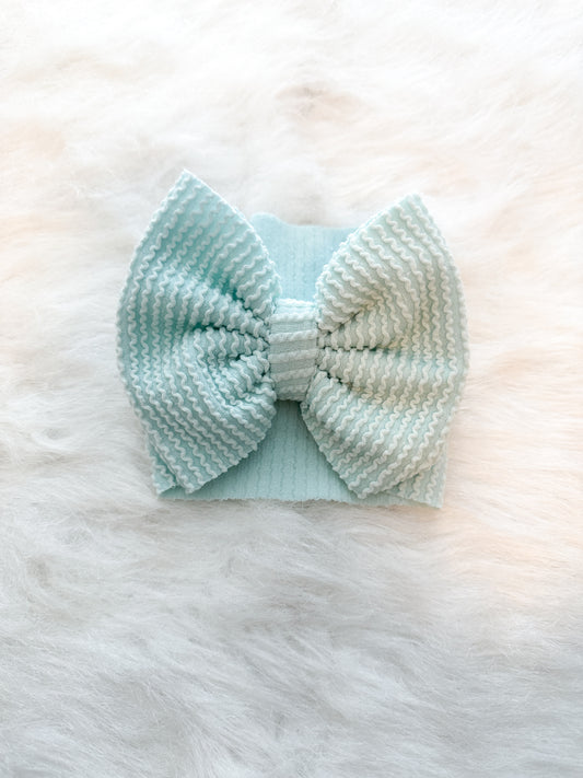 Ice blue bows