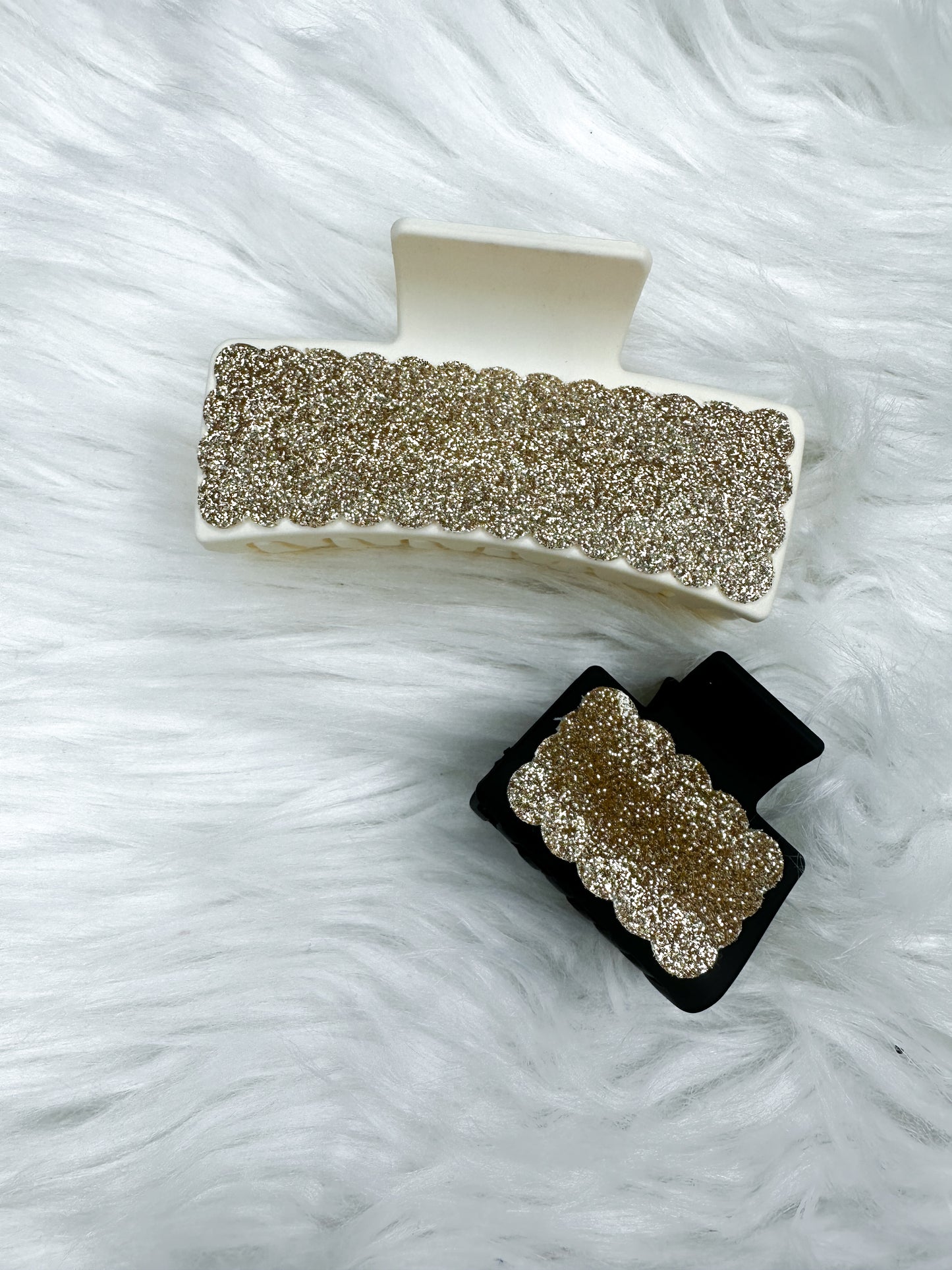 Gold Glitter Claw Clip