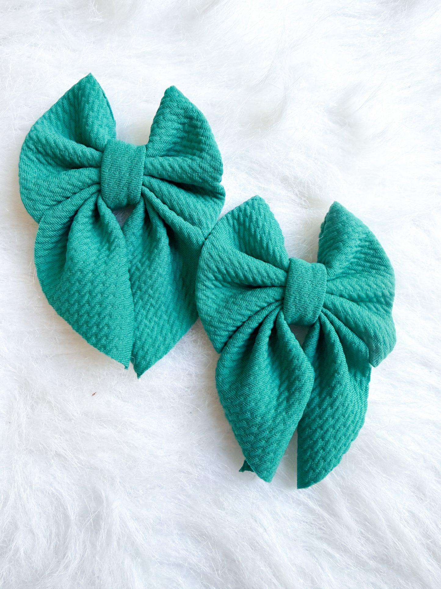 Teal bows