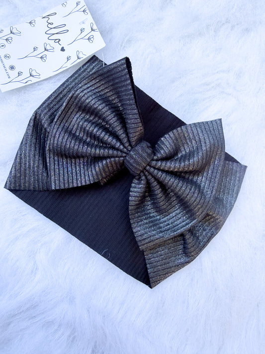 Black shimmer bow