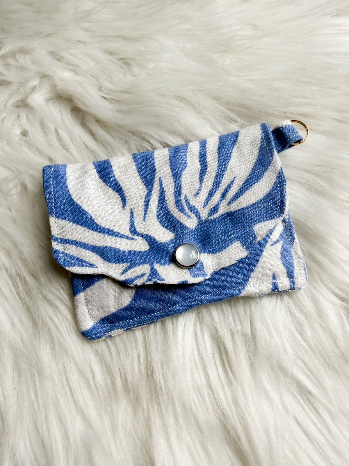 Blue palm wallet