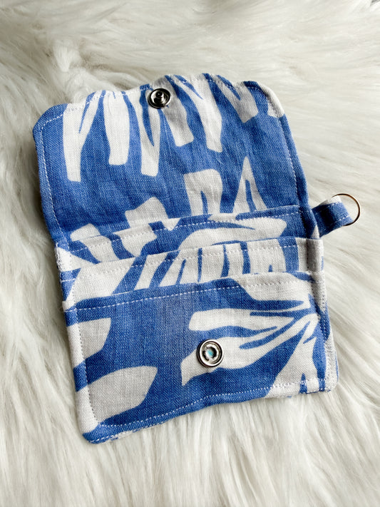 Blue palm wallet