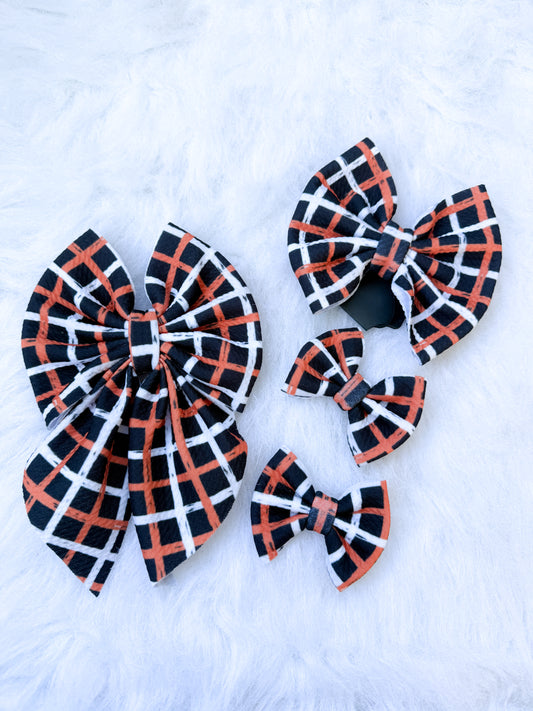 Bengals plaid bows