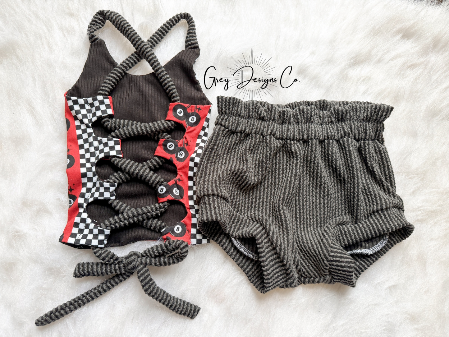 Lenny top + paperbag waist shorties 2T