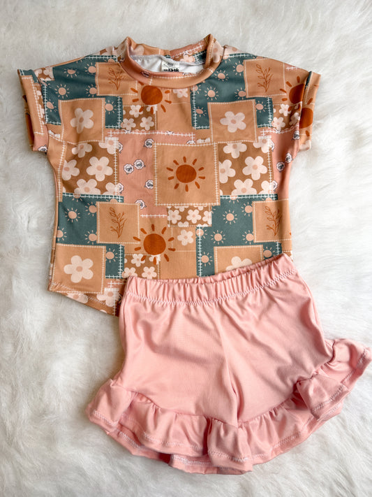 Curved tees + Calista shorties 12-18