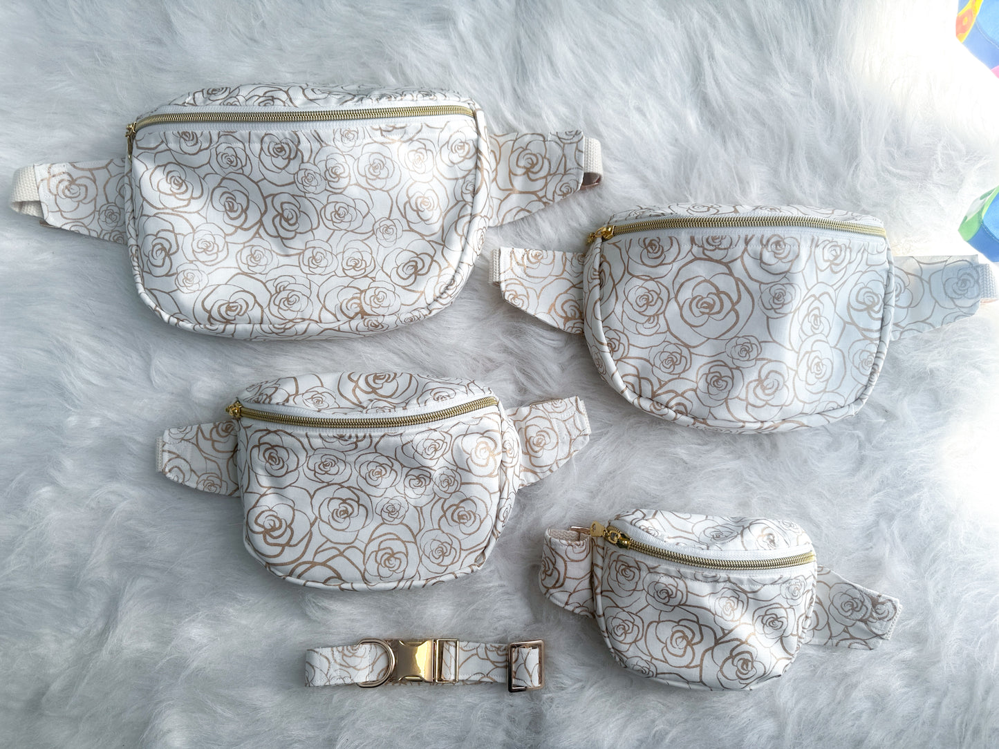 Gold rose bum bag