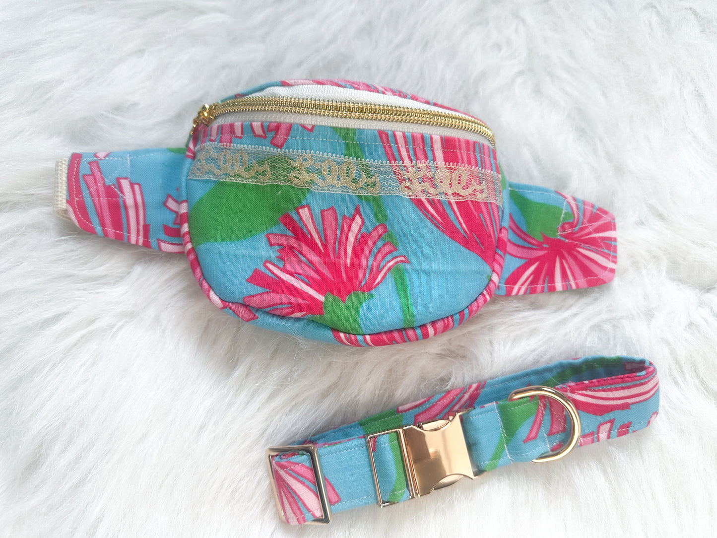 Upcycled LP dog collar