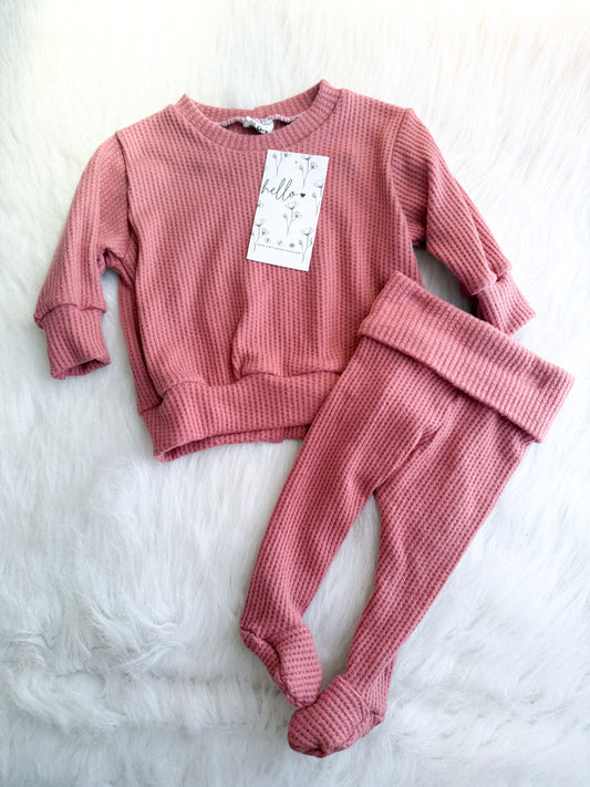 Crew + footie leggings 0-3