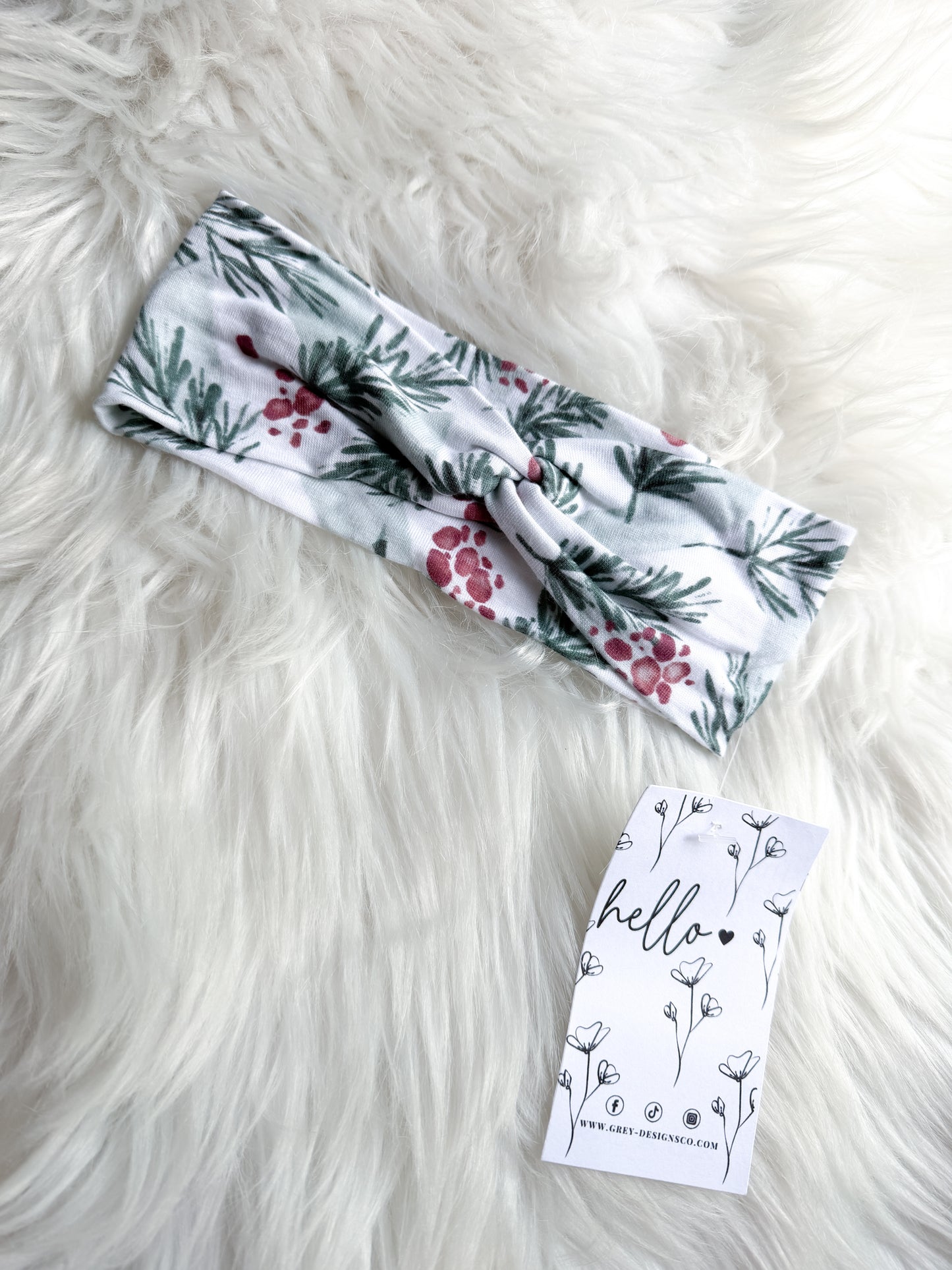 Christmas berry headband