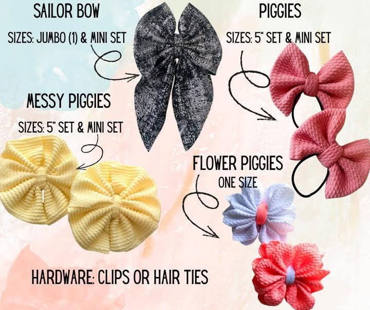Custom Bows on clips