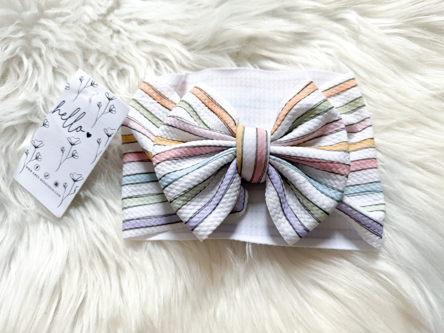 Spring stripe bows