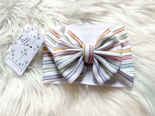 Spring stripe bows