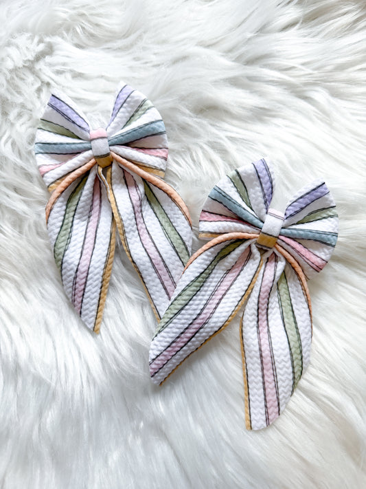 Spring stripe bows
