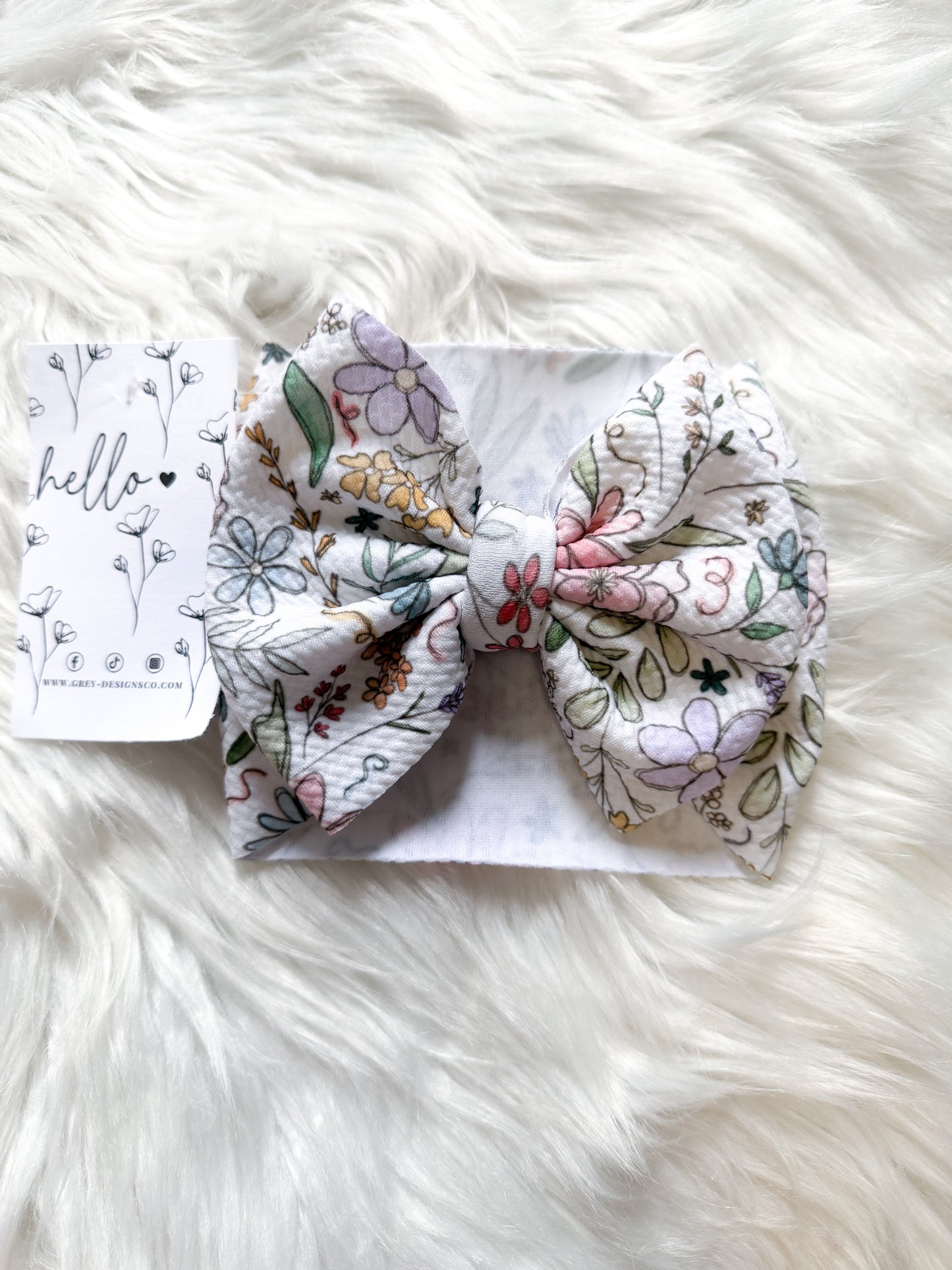 Spring floral bows