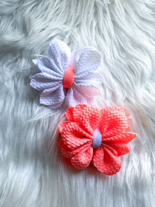 Flower piggies on clips