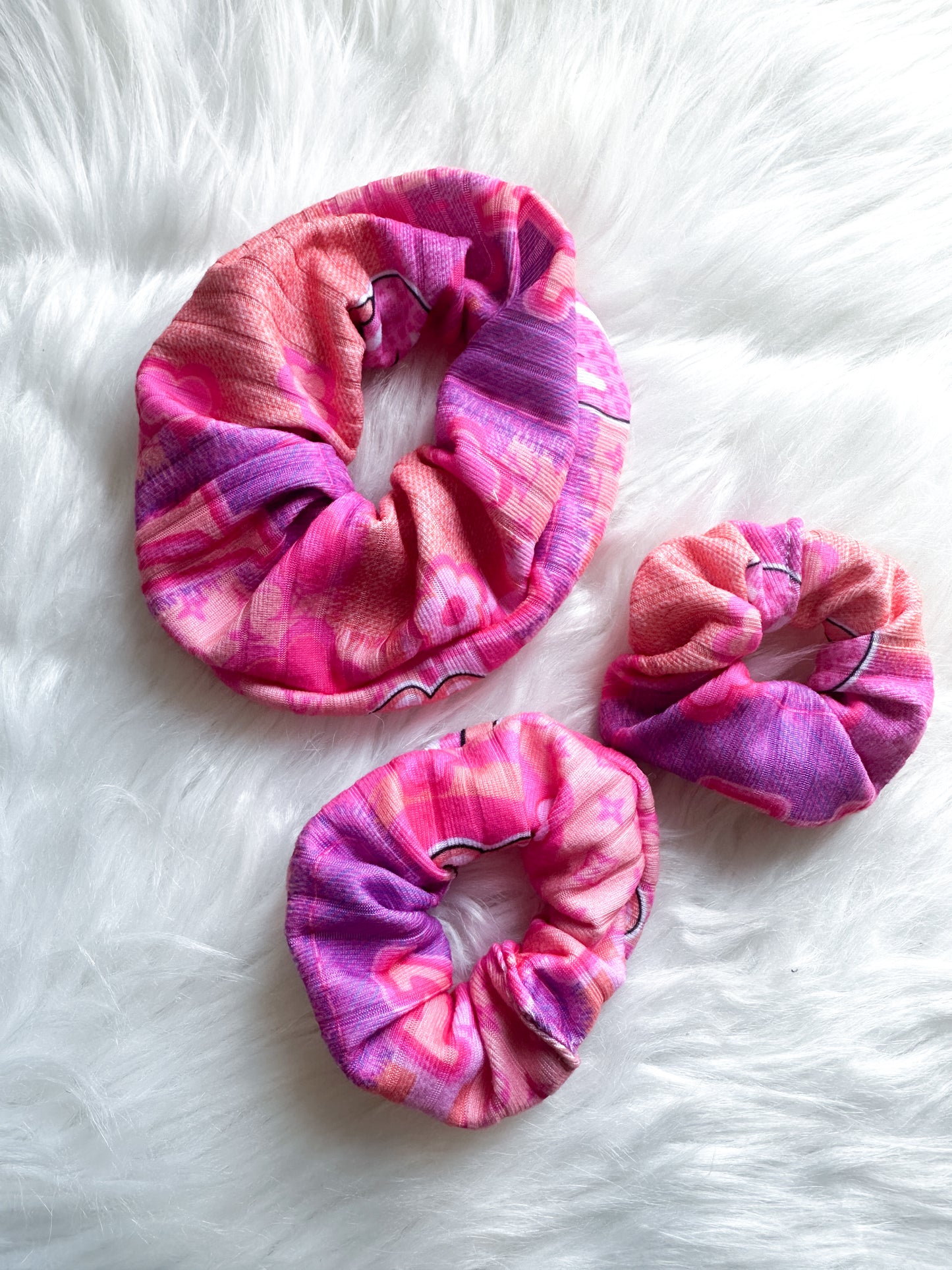 Exclusive print scrunchies