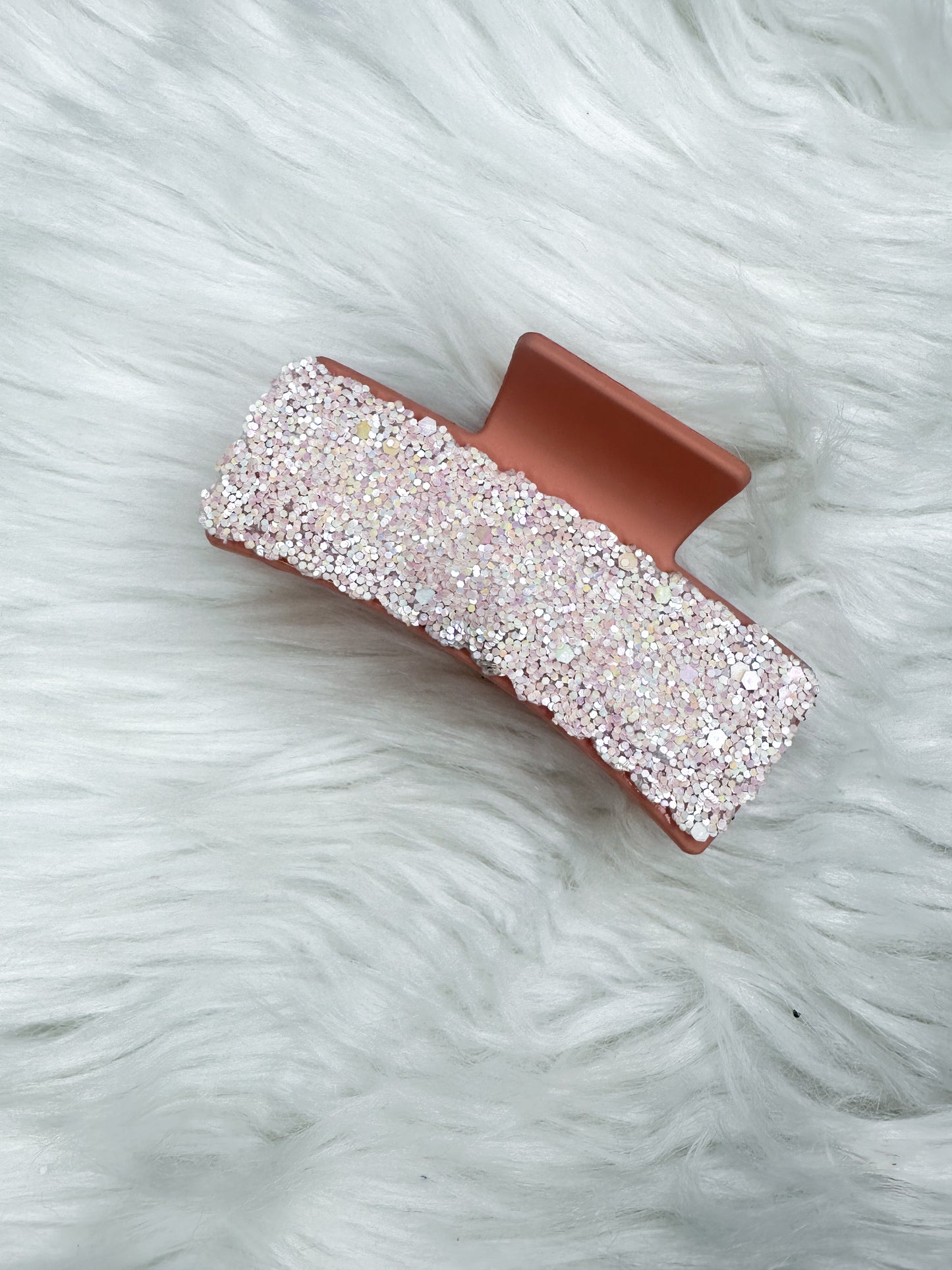 Pink Glitter Claw Clip